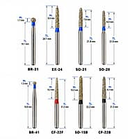 NewDiamond Ceramic Restoration FG Airotor Bur Kit FG-107 – Pack of 10