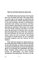 Way to Attain Bliss in Old Age