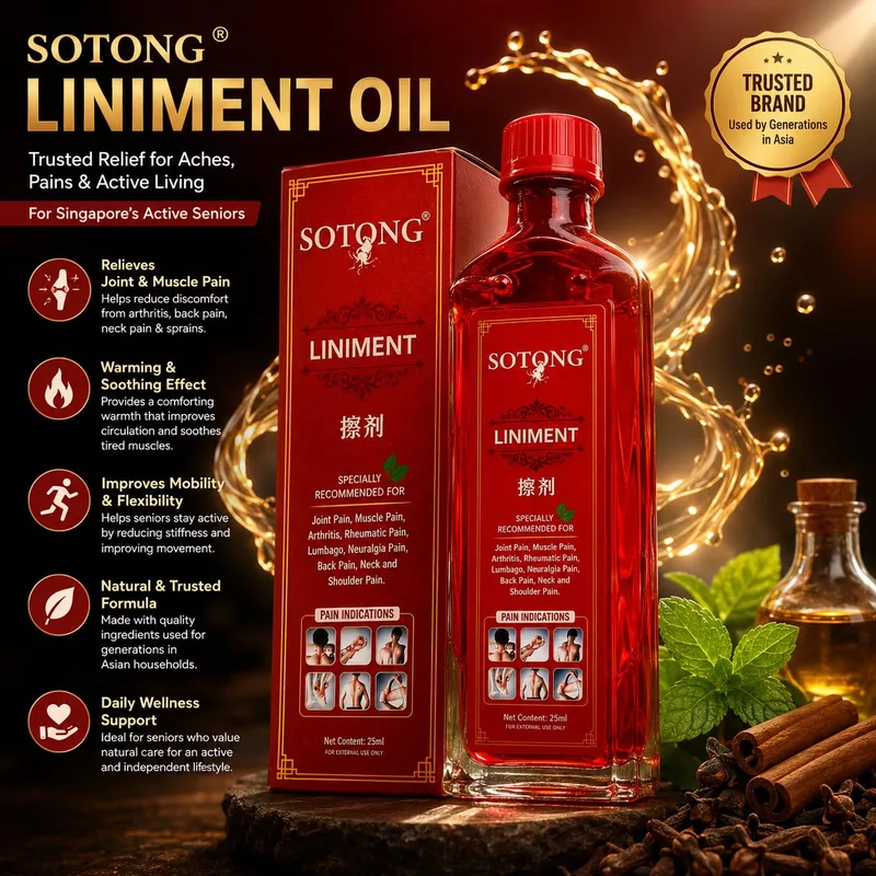 Sotong Liniment Oil for Joint Muscle Pain, Rheumatic Back 50ml Pack of 1 Singapore Product