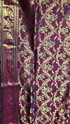 Half & Half All-Over Swarnachari Silk Saree – Magenta & Green Half & Half All-Over Swarnachari Silk Saree – Magenta & Green