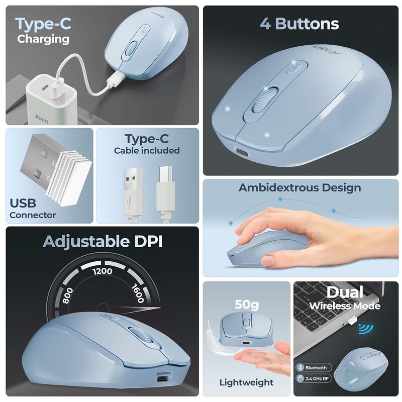 FOXIN WIRELESS RECHARGABLE MOUSE-FLOW