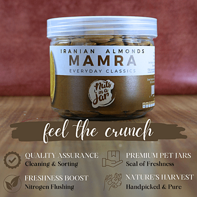 Nuts In a Jar Iranian Mamra Almonds Everyday Classics 250 Grams Nuts In a Jar Iranian Mamra Almonds Everyday Classics 250 Grams