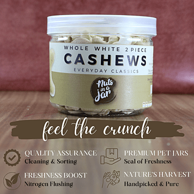 Nuts In a Jar Cashews 2 Piece Everyday Classics 250 Grams Nuts In a Jar Cashews 2 Piece Everyday Classics 250 Grams