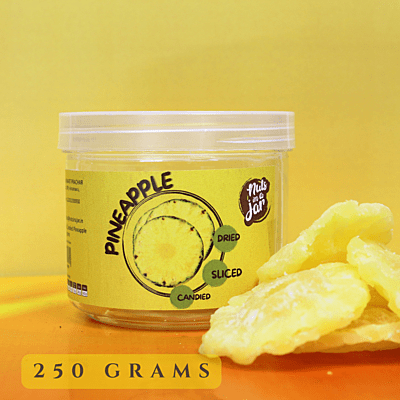 Nuts In a Jar Dried & Candied Pineapple Slices 250 Grams Nuts In a Jar Dried & Candied Pineapple Slices 250 Grams