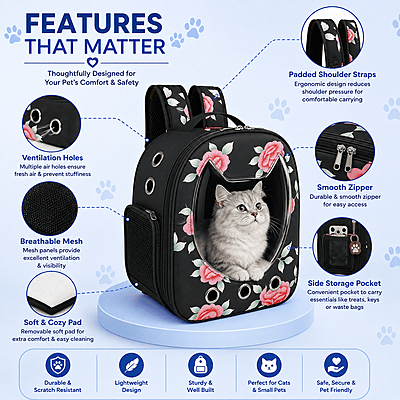 Cat View Bag (Rose Black)