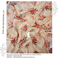 PURE LINEN SAREE YBRSLIN23410 PURE LINEN SAREE YBRSLIN23410