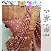 SEMI CREPE SILK SAREE  RJASCRE23460