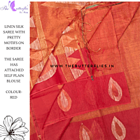 SILK LINEN SAREE  MKTSLIN23616