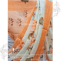 PURE LINEN SILK SAREE YBRSLIN23631 PURE LINEN SILK SAREE YBRSLIN23631