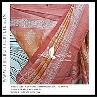 TISSUE TUSSER SILK SAREE SFHSTES23681 TISSUE TUSSER SILK SAREE SFHSTES23681
