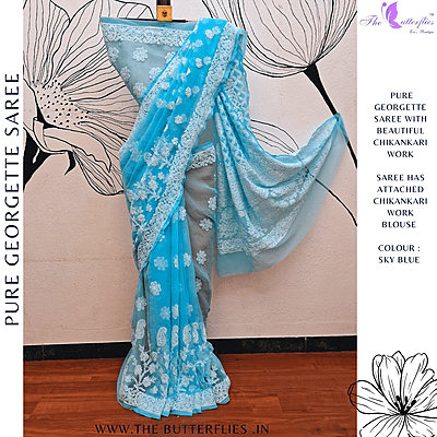PURE GEORGETTE SILK SAREE MSKSGRS23771