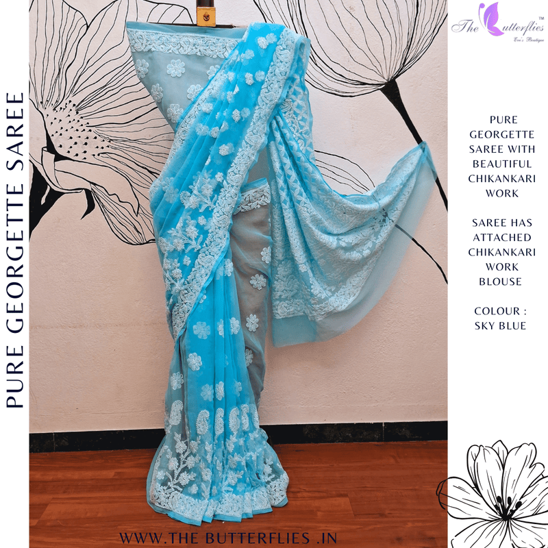 PURE GEORGETTE SILK SAREE MSKSGRS23771