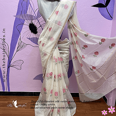 CHANDERI SILK COTTON SAREE NISSCDS24327