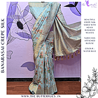 BANARASI CREPE SILK SAREE  DCMSBNS24297