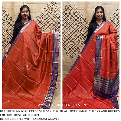 CREPE SILK SAREE NISSCRE24377