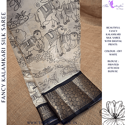 FANCY KALAMKARI SILK SAREE KSPSFSC24705