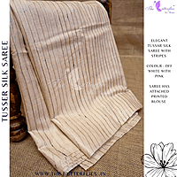PURE TUSSER SILK SAREE YBRSTES24712 PURE TUSSER SILK SAREE YBRSTES24712