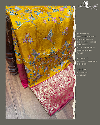 PASHMINA SILK SAREE  RJASPMS24874