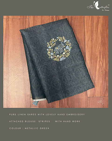 PURE LINEN SAREE MHTSLIN24903 PURE LINEN SAREE MHTSLIN24903