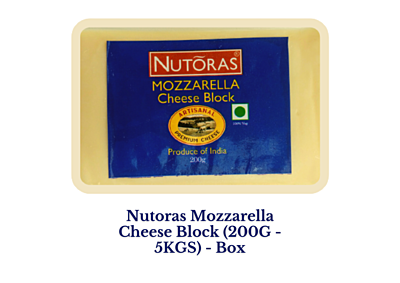 Nutoras Ripened Mozzarella Cheese Block (200G - 5KG)