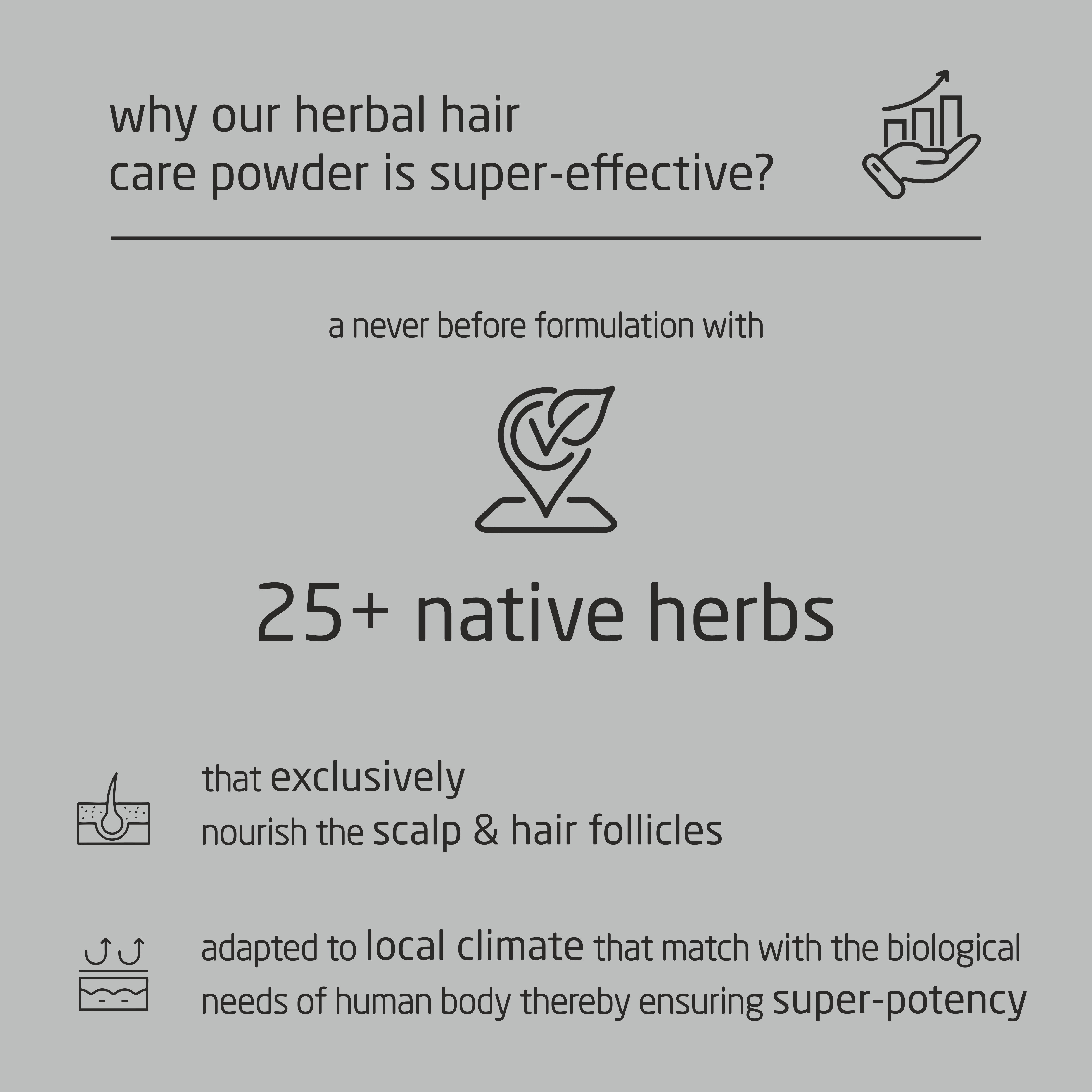 Super Premium Herbal Hair Care Powder - 100g
