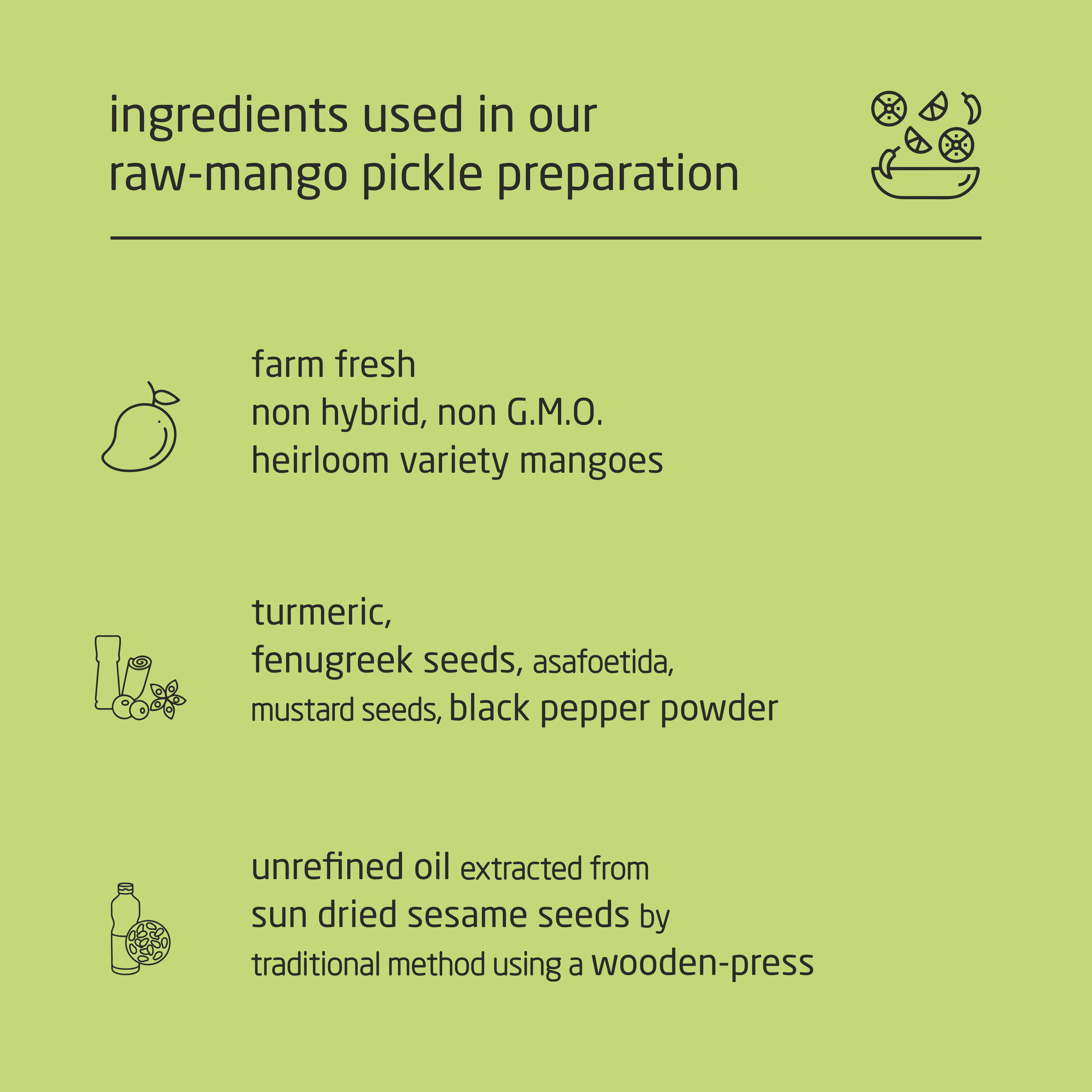 Premium Cold-Packed Pepper Raw-Mango Pickle – 185g Premium Cold-Packed Pepper Raw-Mango Pickle – 185g