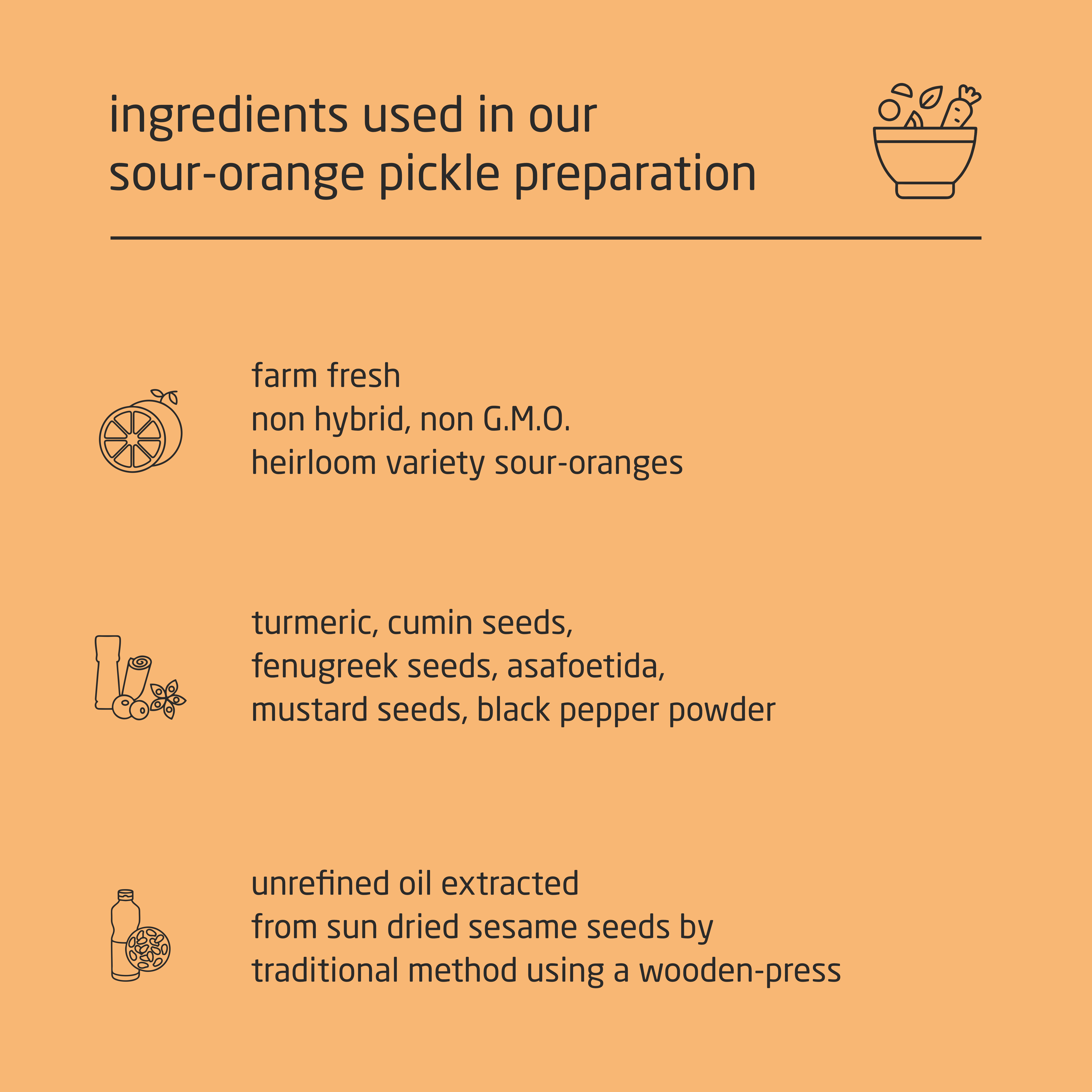 Premium Cold-Packed Pepper Sour-Orange Pickle – 185g