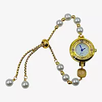 Elegant Gold Pearl Square Bracelet Watch for Women - Analog Quartz