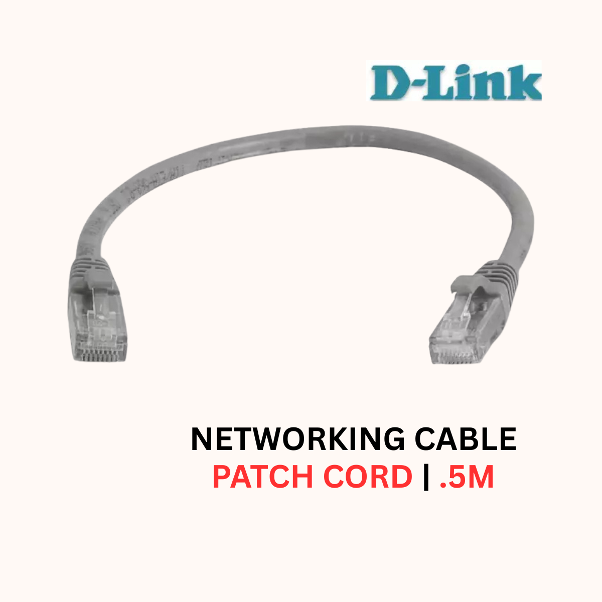 DLINK CAT 6 PATCH CORD 0.5 MTR (NCB-C6UGRYR1-0.05)