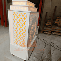 Om Aura Corian Mandir with Folding Doors