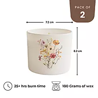 Coffee candle gift set of 2 — reusable wildflower jar — handmade India