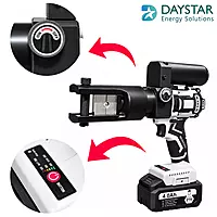 Cordless Hydraulic Cable Crimping Tool with 2×4.0Ah Batteries