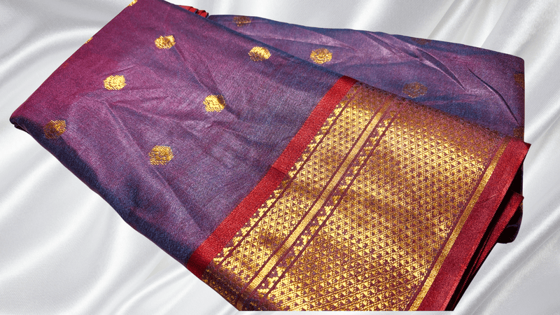Sanjana Kanchi Fancy Jari Saree - Purple Red