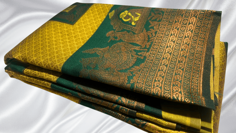 Pallak Design Silk Saree - Mustard