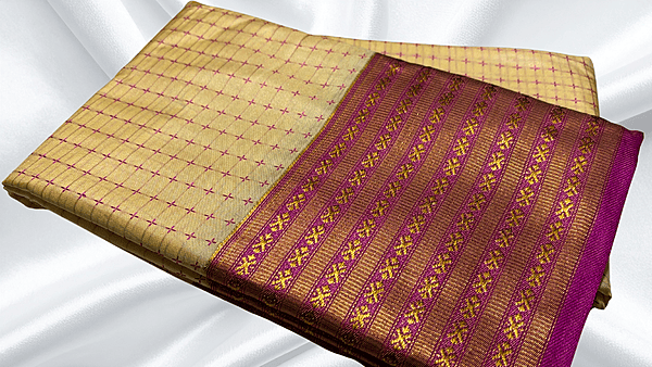 Jay Soft Silk Jari Saree - Sandal