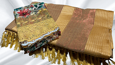 Red Chilli Foreign Style Saree - Yellow