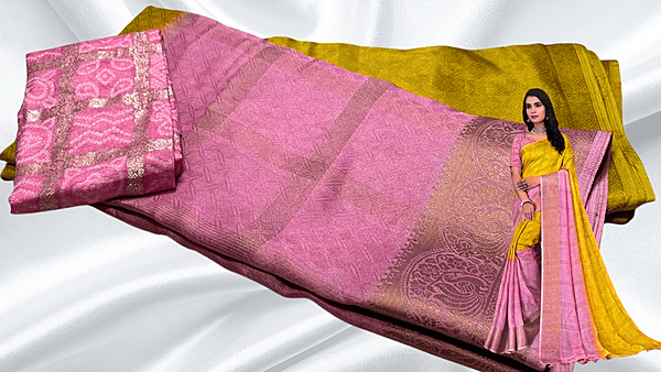 Monika Premium Soft Silk Saree - Pink