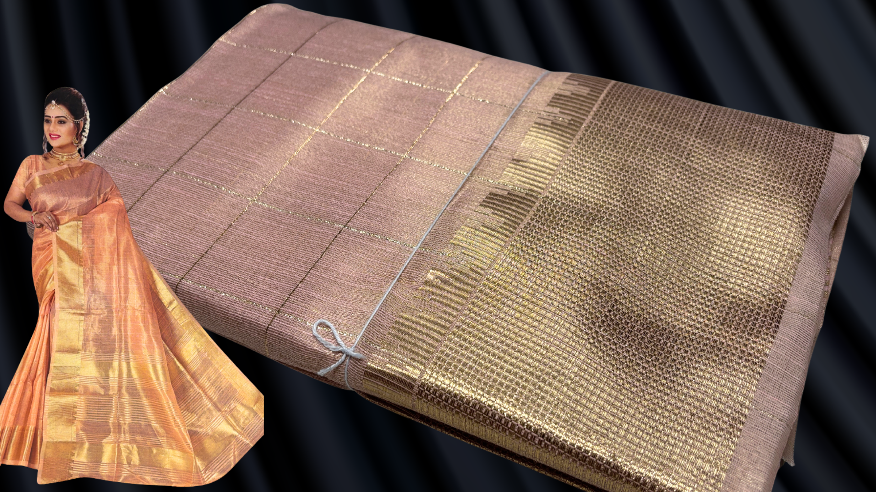 Swiss Cotton Pastel Saree - Light Pink