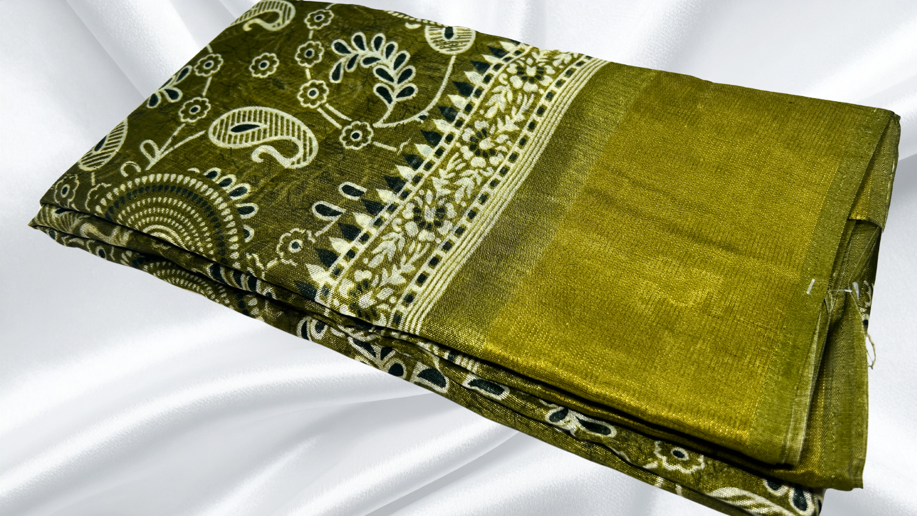 Zarina Pattu Soft Saree - Moong Green
