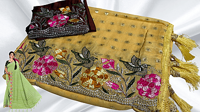 Namrata Fancy Designer Saree - Yellow Namrata Fancy Designer Saree - Yellow