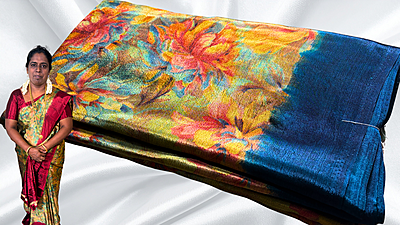 Royal Silk Black Turkey Saree - Aqua