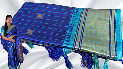 Rajni Fancy Silk Jari Saree - Blue Rajni Fancy Silk Jari Saree - Blue