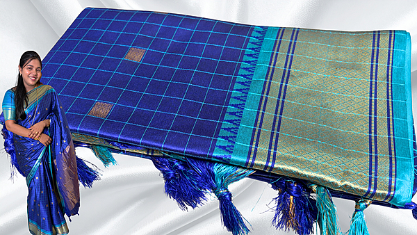 Rajni Fancy Silk Jari Saree - Blue