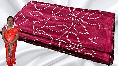 Fini Soft Ajrak Saree - Magenta Fini Soft Ajrak Saree - Magenta