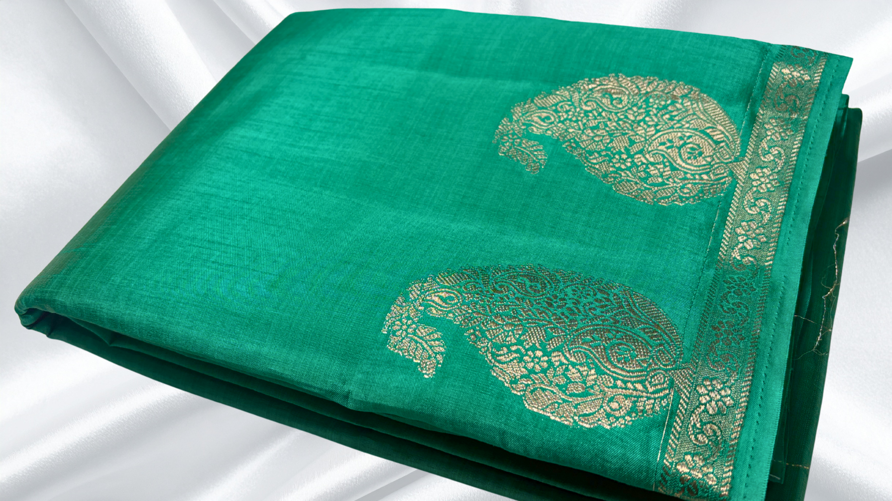 Sonal Tussar Gold Jari Silk Saree - Bottle Green Sonal Tussar Gold Jari Silk Saree - Bottle Green