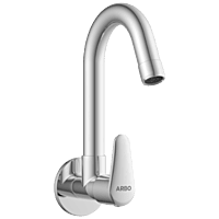 AL-1408 Sink Cock With Swinging Spout With Wall Flange (Wall Mounted Model)
