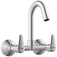 AL-1413 Sink Mixer With Swinging Spout With Connecting Legs With Wall Flange (Wall Mounted Model)