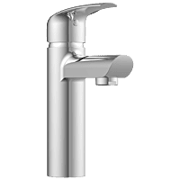 CM-2527 Single Lever Basin Mixer With Braided Hoses (Table Mounted Model)