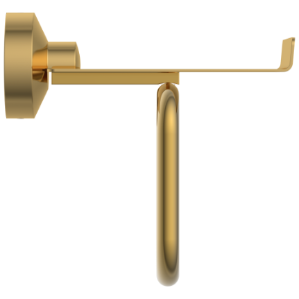 LE-GG-08 Toilet Paper Holder With Shelf (Glossy Gold Finish)