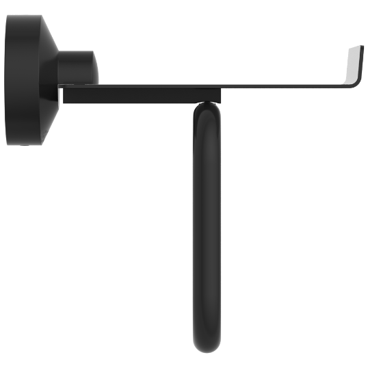 LE-MB-08 Toilet Paper Holder With Shelf (Matt Black)